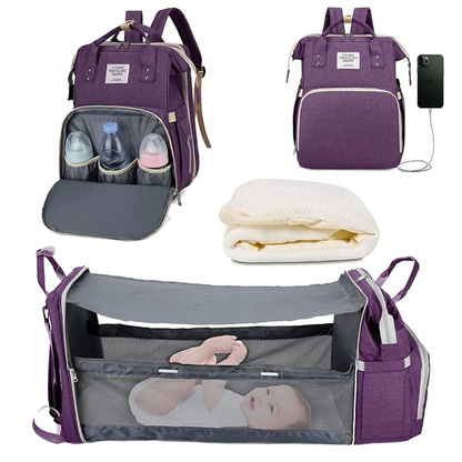 BabyGo Deluxe – Wickelrucksack mit integriertem Kinderbett und Zubehörset