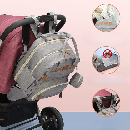BabyGo Deluxe – Wickelrucksack mit integriertem Kinderbett und Zubehörset