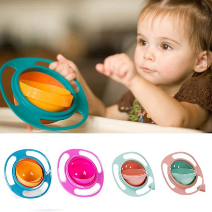 SnackSpin Bowl – Auslaufsichere 360° Gyro-Schüssel für Kinder